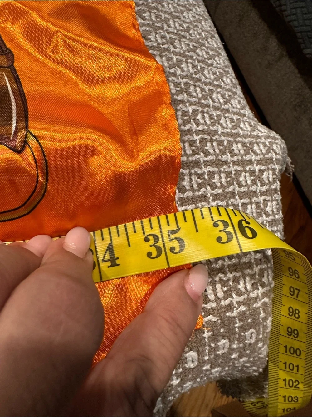 Silk-Feel Orange Equestrian Print Scarf - Women's Accessory